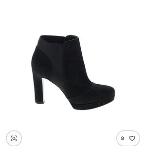 Via Spiga Suede Black Ankle Boots